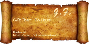 Góber Folkus névjegykártya